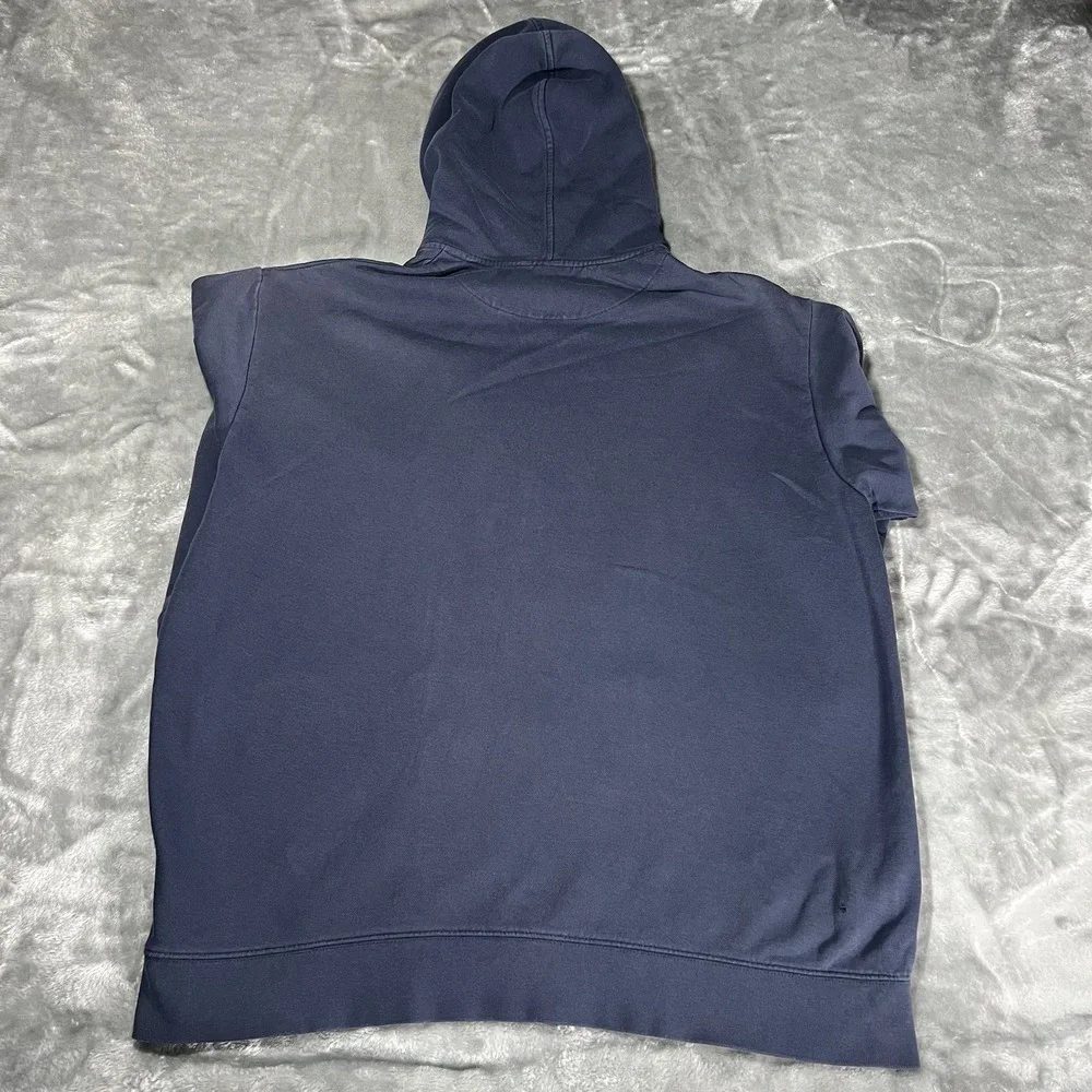 Nike Hoodie Men Size XXL Zip Up Navy Blue Faded Silver Tab Grunge Faded